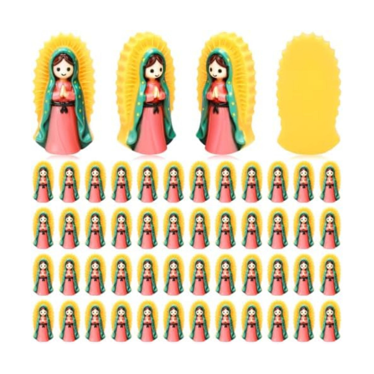 60 Pcs Mini Resin Virgin Mary Figurines Little Easter Jesus Figures