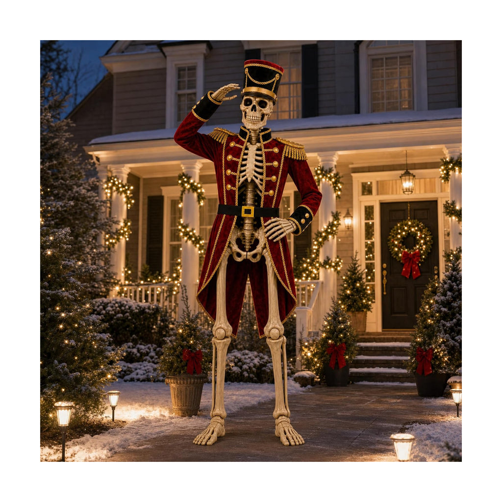 3 Pcs Nutcracker Costume for 12 Ft Skeleton Outfit Christmas Yard Décor