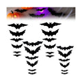 Spooky Glow 3D LED Bat Wall Decor, Halloween Lighted Flashing Bats (24Pcs)