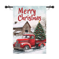 Merry Christmas Garden Flags Xmas Red Truck Double Sided 28x40 Inch