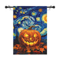 Halloween Pumpkin Garden Flag Van Gogh Starry Night Flags 28x40 Inch