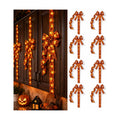 Halloween Cabinet Bow Decor, Light-Up Pumpkin Ribbon Wreath Sash (8 PCS A)