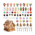 JUNEBRUSHS 120 Pcs Christmas Mini Candy Canes Resin Ornaments