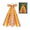23.6in Fall Pumpkin Door Bow Sunflower Ribbon Swag Wreath Decor