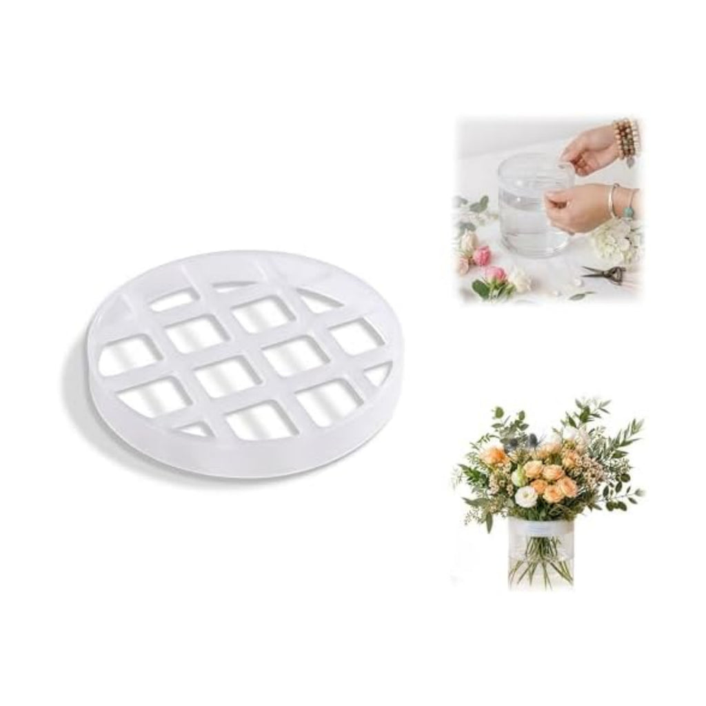 Silicone Flower Arranging Grid, Reusable Vase Stem Holder, 1 Pack