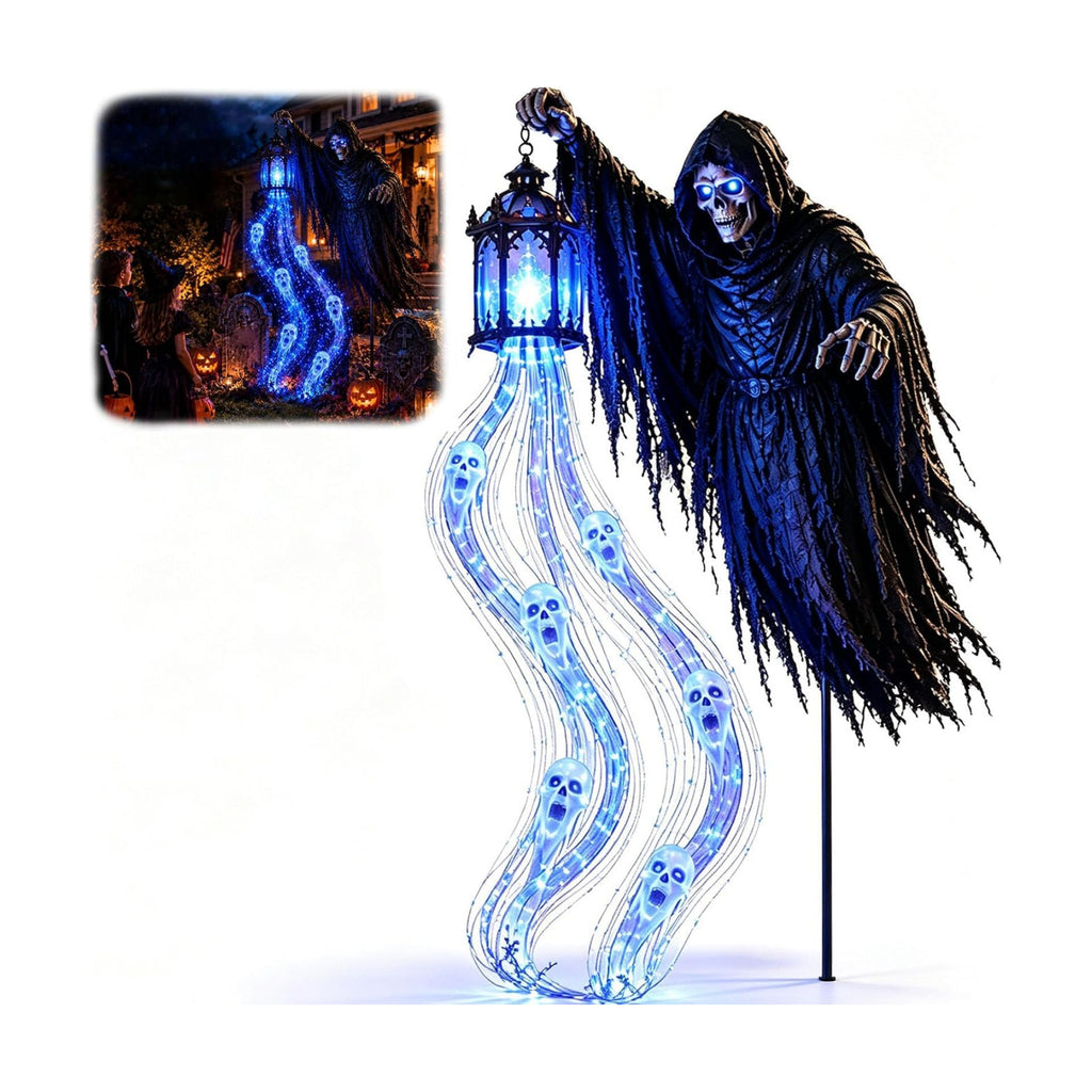 Halloween Grim Reaper Solar Animated Garden Stake Light
