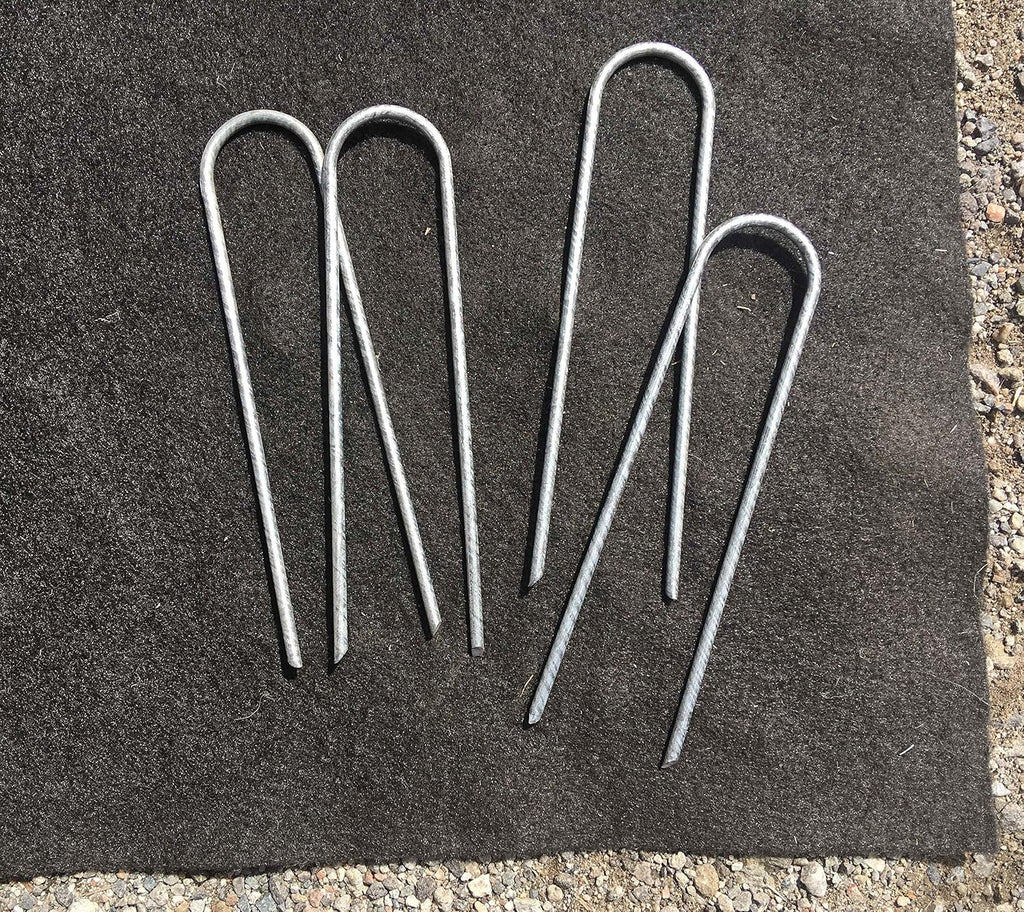 Sandbaggy Galvanized 6-Inch Landscape Staples | Industrial Grade 9 Gauge Steel | Also Called Fabric Pins, Garden Earth